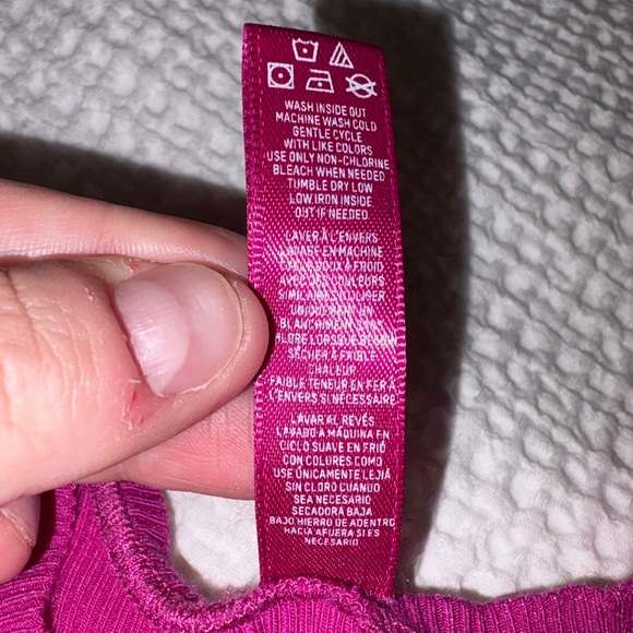 SKIMS Pink Soft Lounge Shimmer Maxi Dress in Fuchsia Foil Magenta  - Size Large - Picture 5 of 16